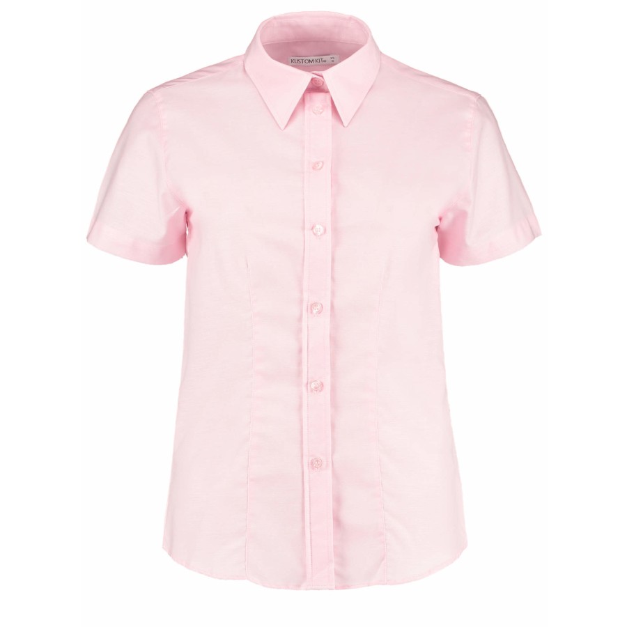Damen Tailored Fit Workwear Oxford Shirt Short Sleeve