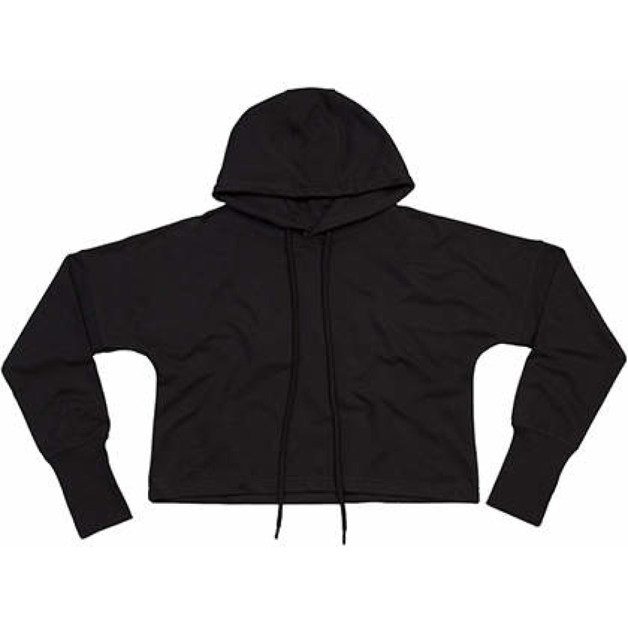 Damen Cropped Kapuzen Pullover