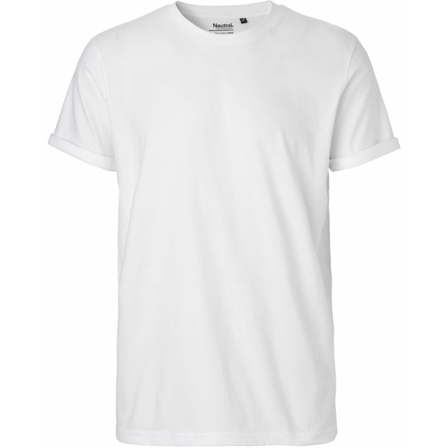 Herren Bio T-Shirt mit Rollärmel