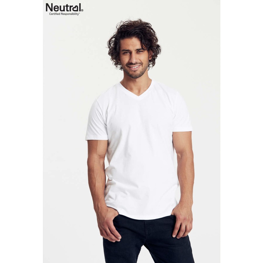 Herren V-neck T-Shirt – Bild 2