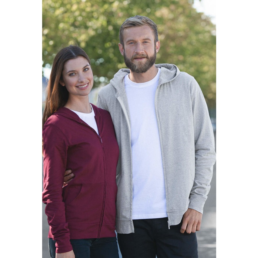 Unisex Jersey Hoodie with Zip – Bild 5