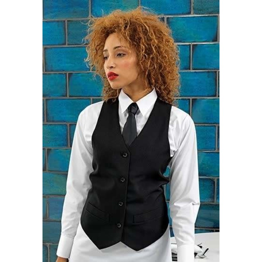 Damen Lined Polyester Waistcoat – Bild 2