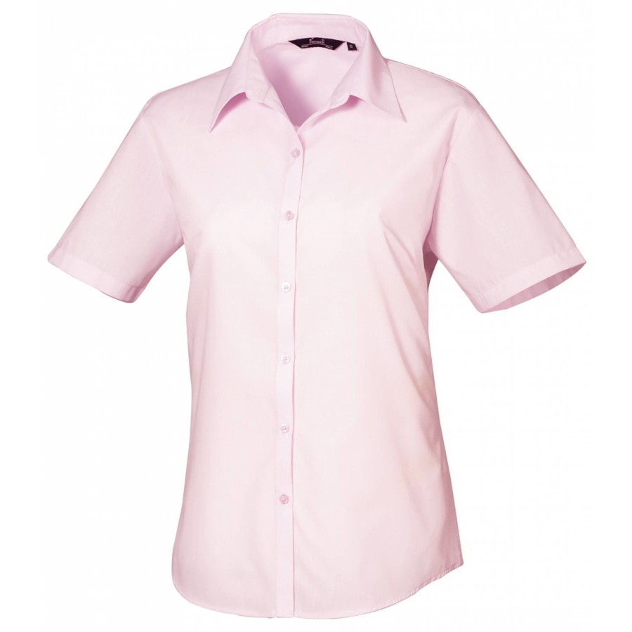 Popeline Bluse kurzarm