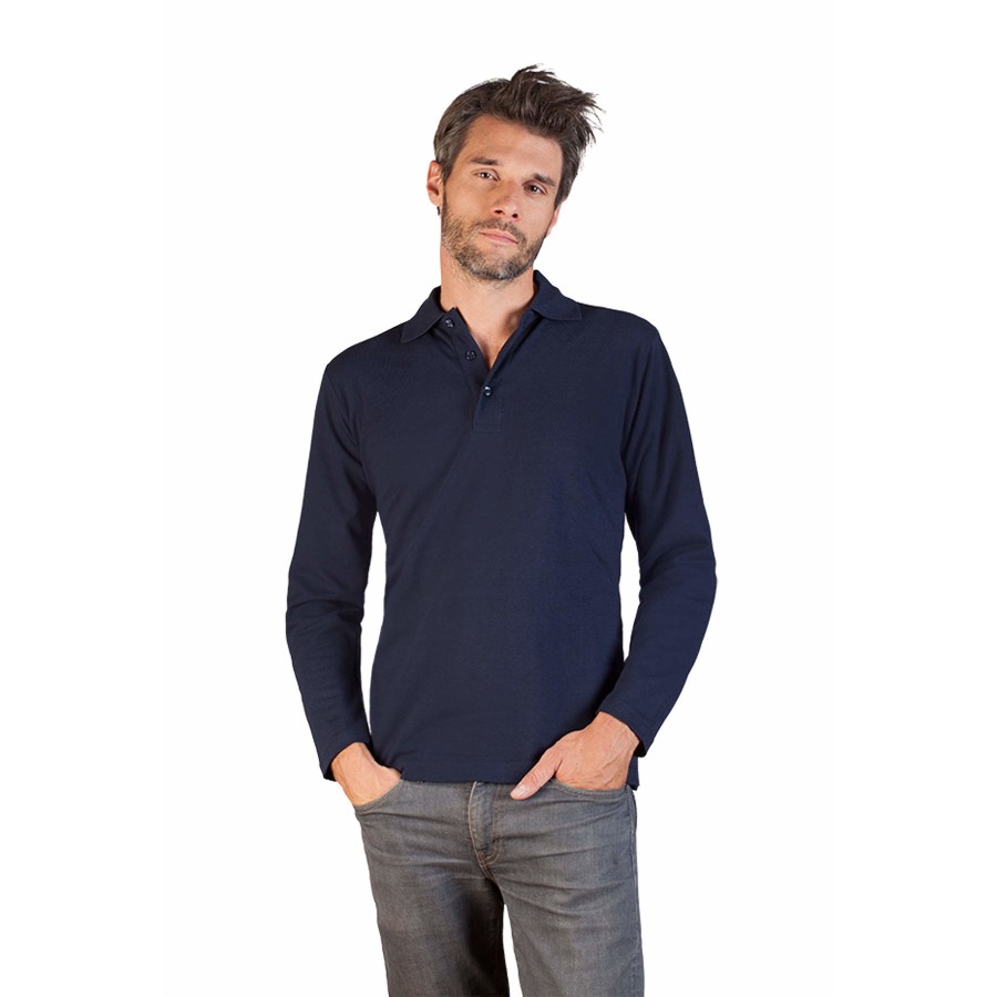 Herren Heavy Polo Longsleeve – Bild 2