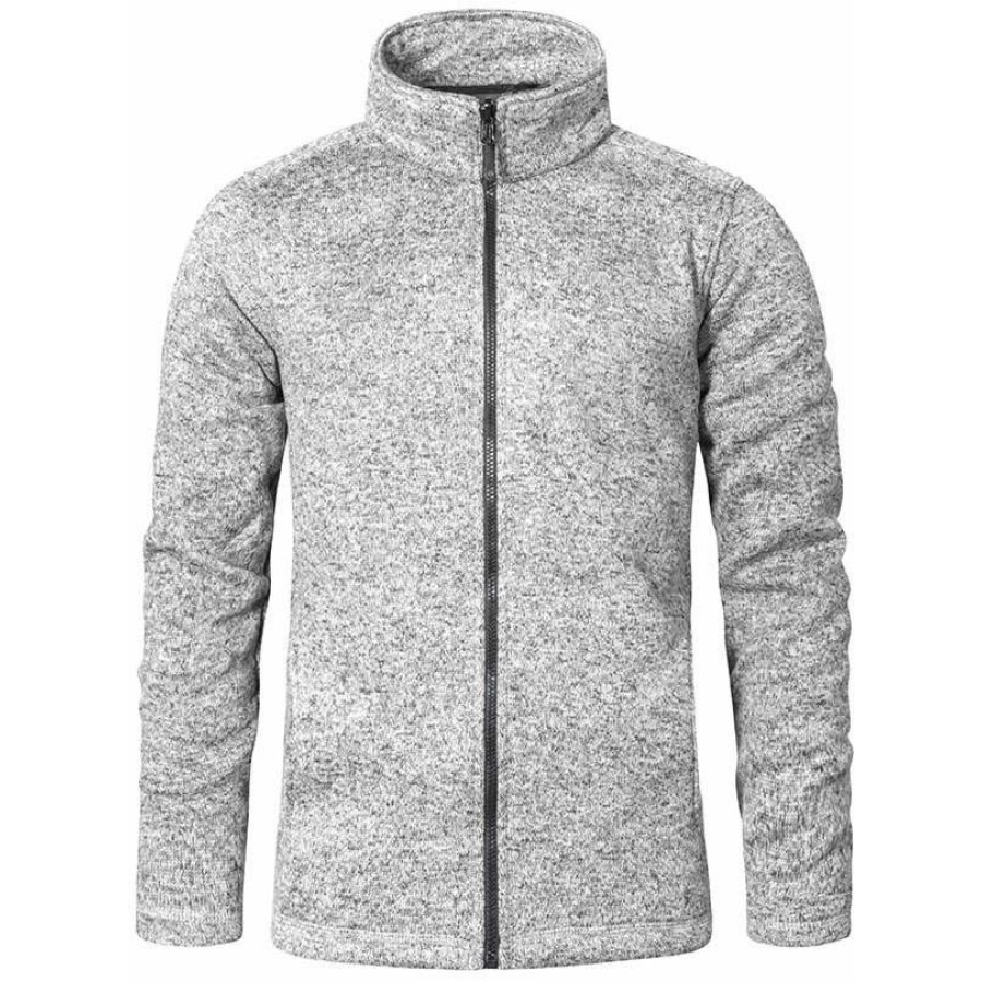 Herren Strickfleece Jacke