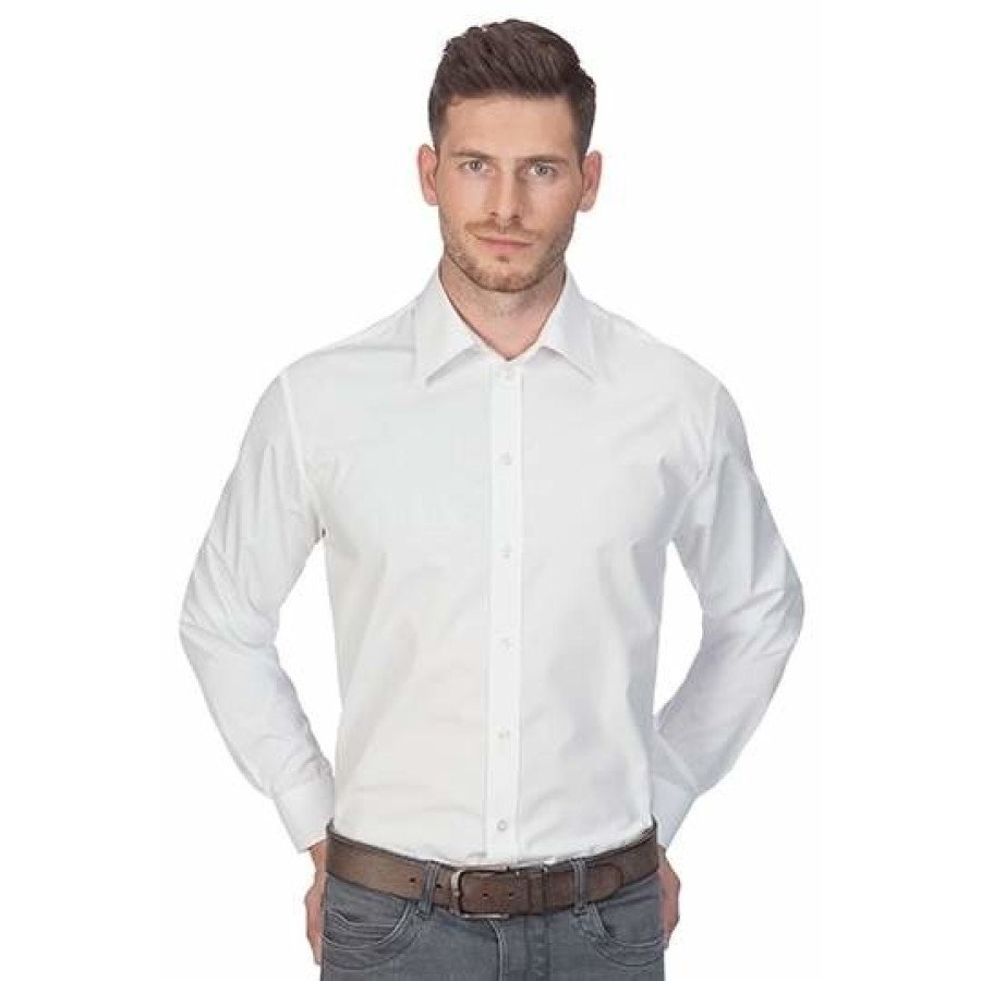Herren Poplin Shirt Long Sleeve – Bild 2