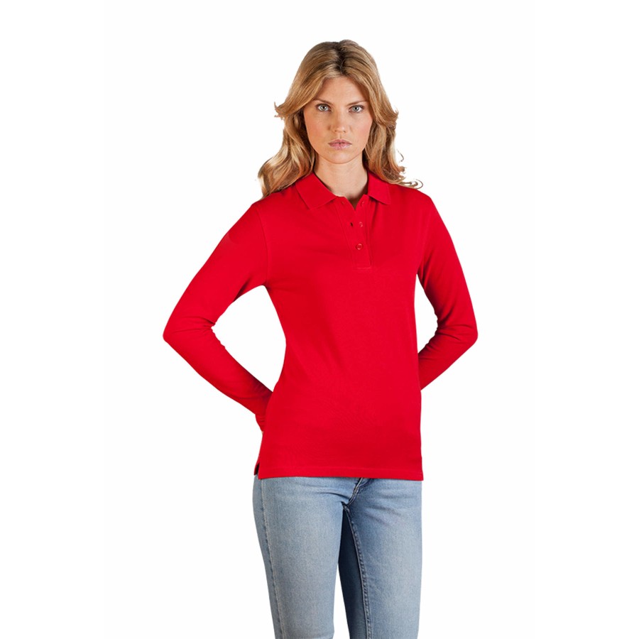 Damen Heavy Polo Longsleeve – Bild 2
