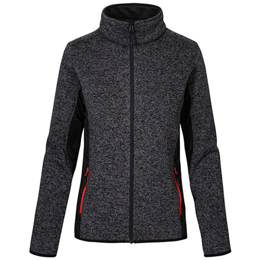 Damen Workwear Strickfleece Jacke