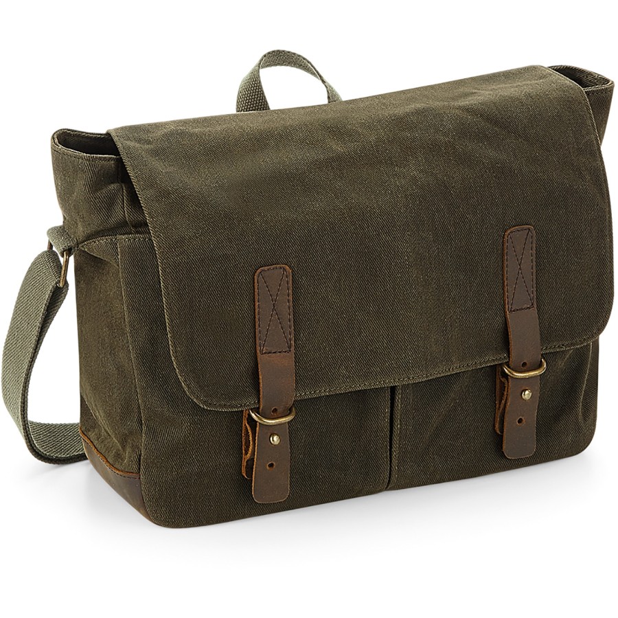 Heritage Waxed Canvas Messenger
