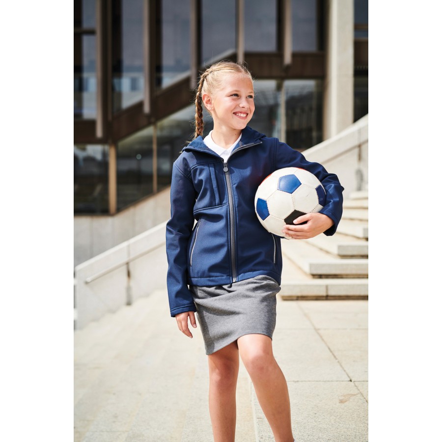 Kinder Octagon 3-layer Hooded Softshell Jacket – Bild 2