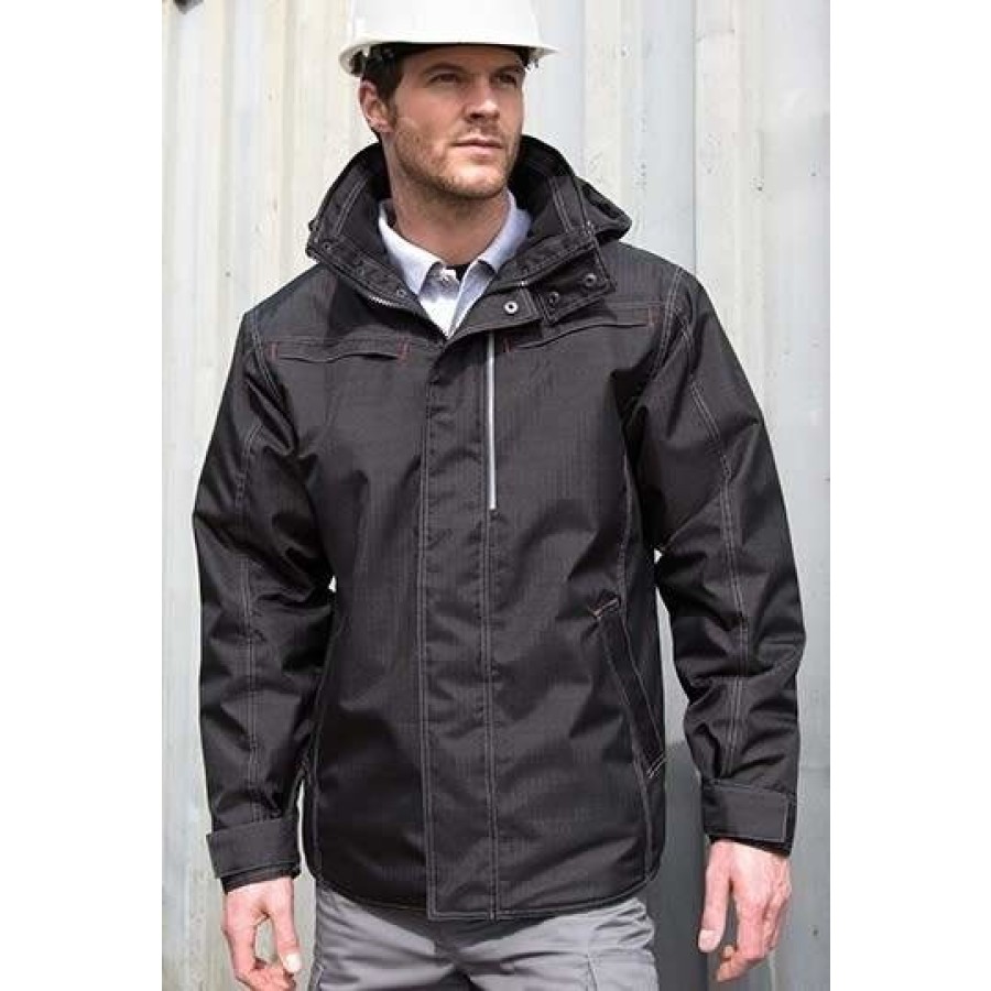 Workwear Jacke in Denim Struktur – Bild 2