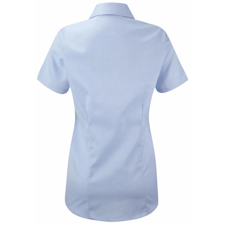 Herringbone Bluse kurzarm – Bild 3