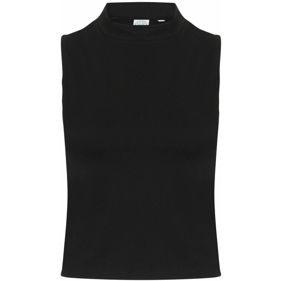 Damen High Neck Crop Vest