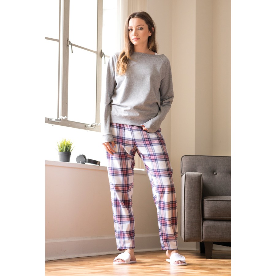 Damen Tartan Lounge Pants – Bild 2
