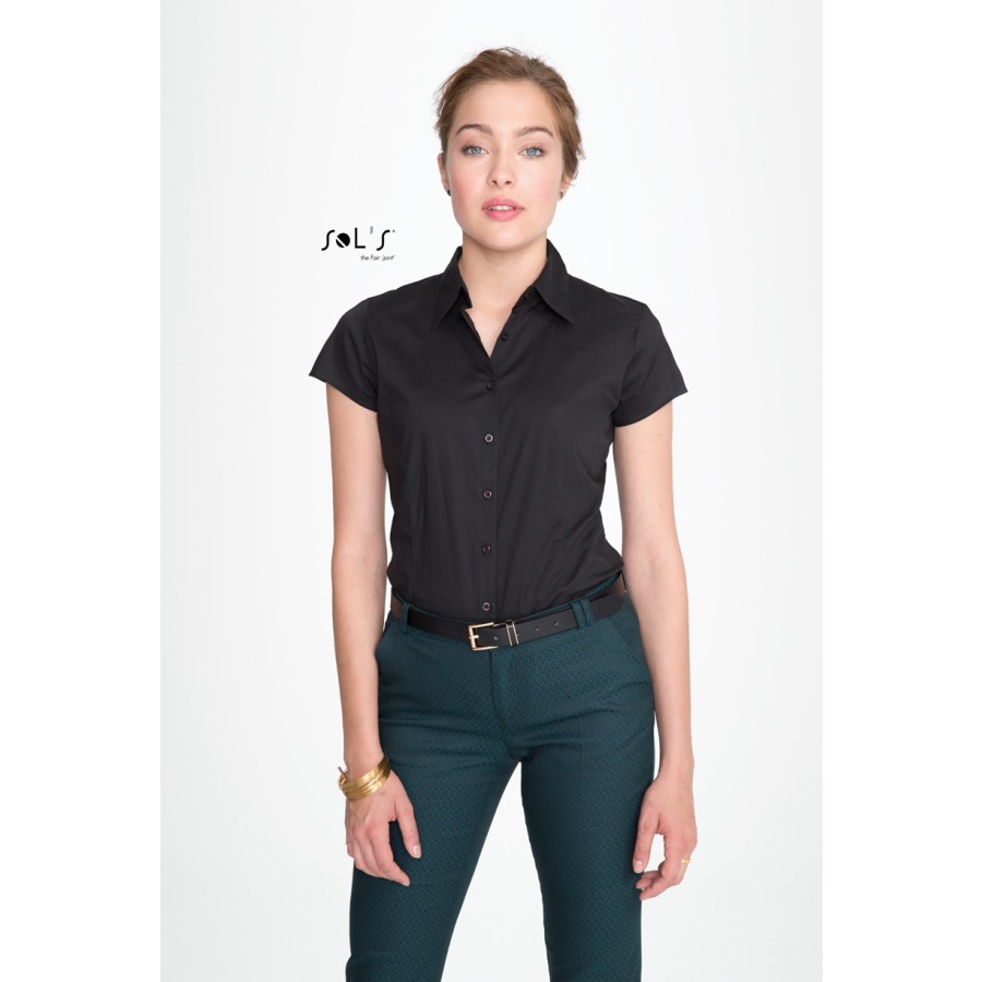 Stretch Bluse kurzarm – Bild 2