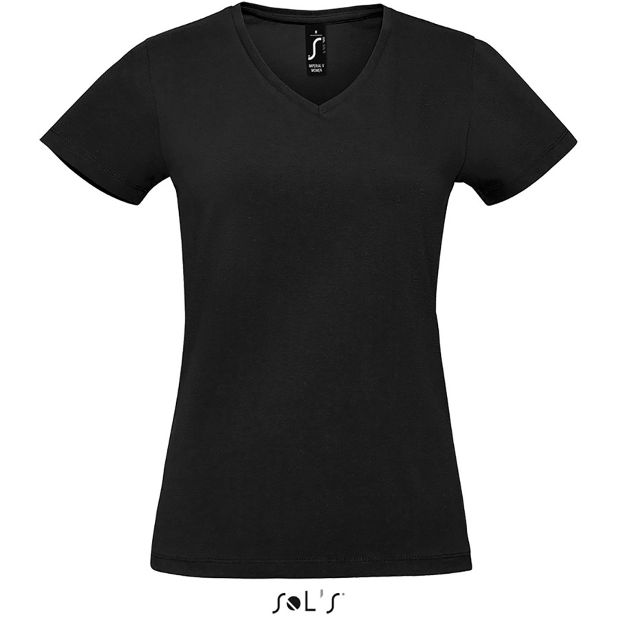 Schweres Damen V-Ausschnitt T-Shirt
