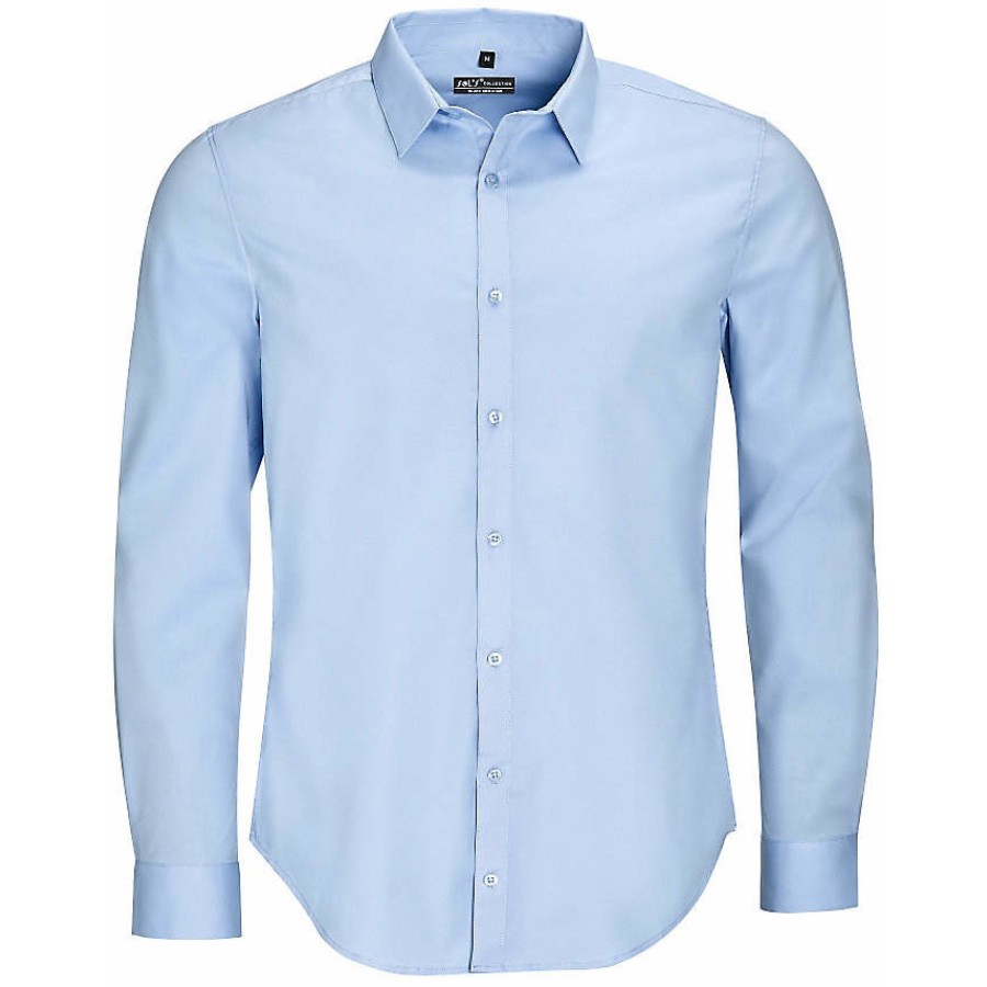 Herren Long Sleeve Stretch Shirt Blake