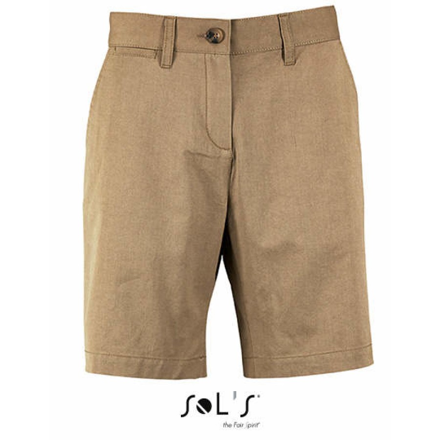 Damen Chino Bermuda Shorts Jasper