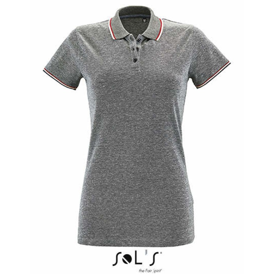 Damen Melange Piqué Polo