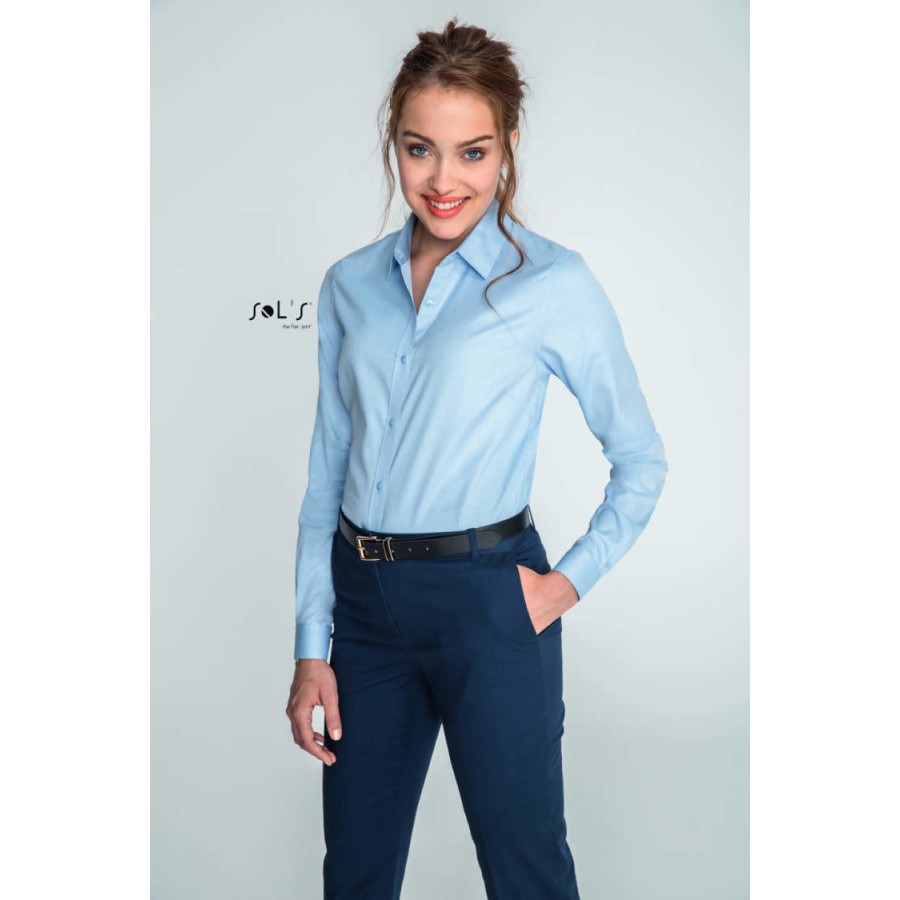 Damen Herringbone Shirt Brody – Bild 2