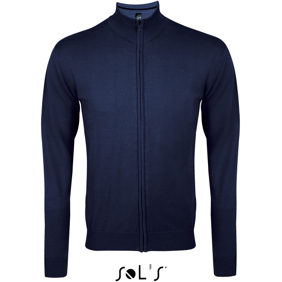 Herren Zipped Knitted Cardigan Gordon