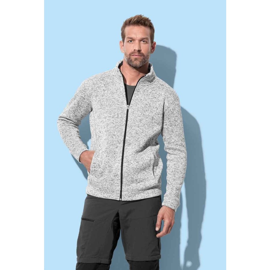 Herren Strickfleece Jacke – Bild 2
