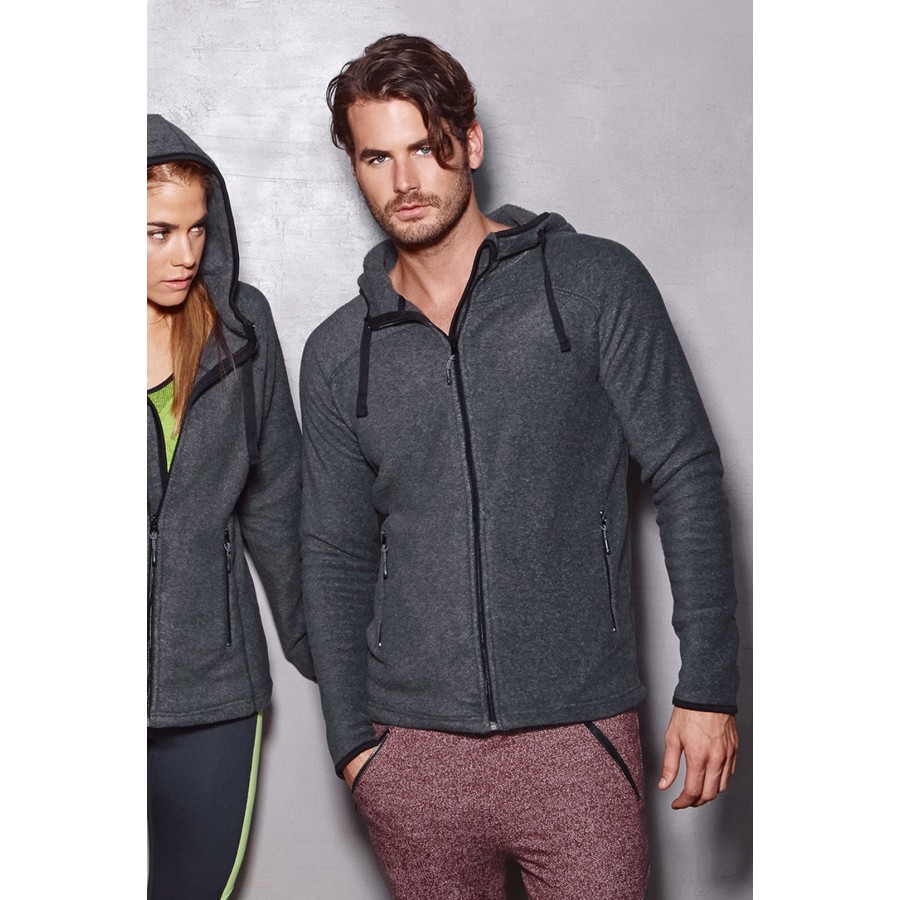 Herren Kapuzen Fleecejacke – Bild 2
