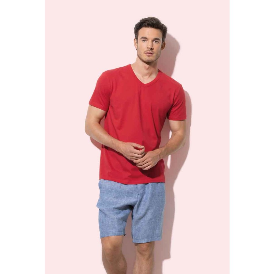 Herren V-Ausschnitt T-Shirt – Bild 2