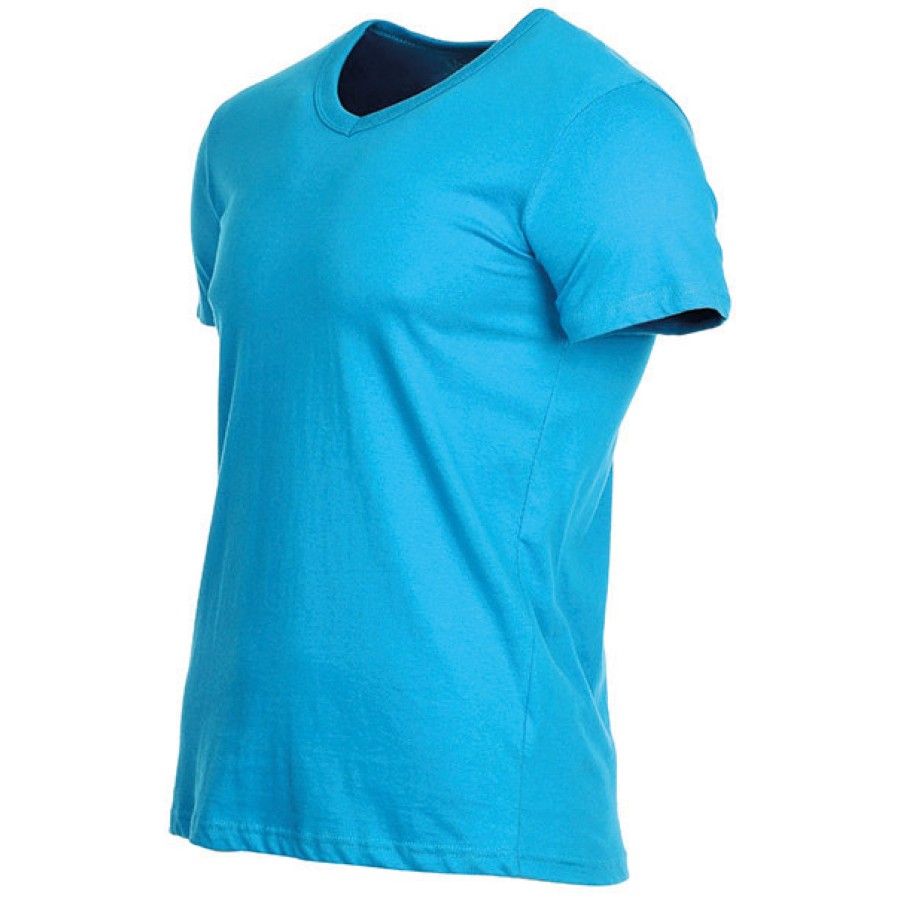 Herren V-Ausschnitt T-Shirt – Bild 3