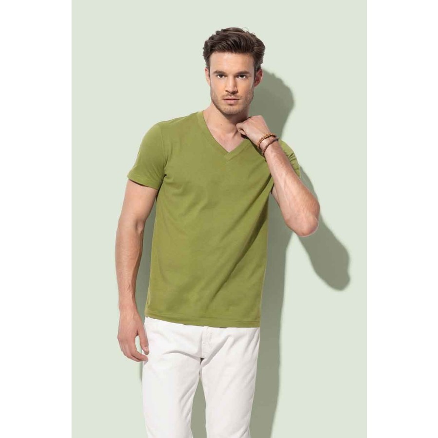 Herren Bio V-Ausschnitt T-Shirt James – Bild 2