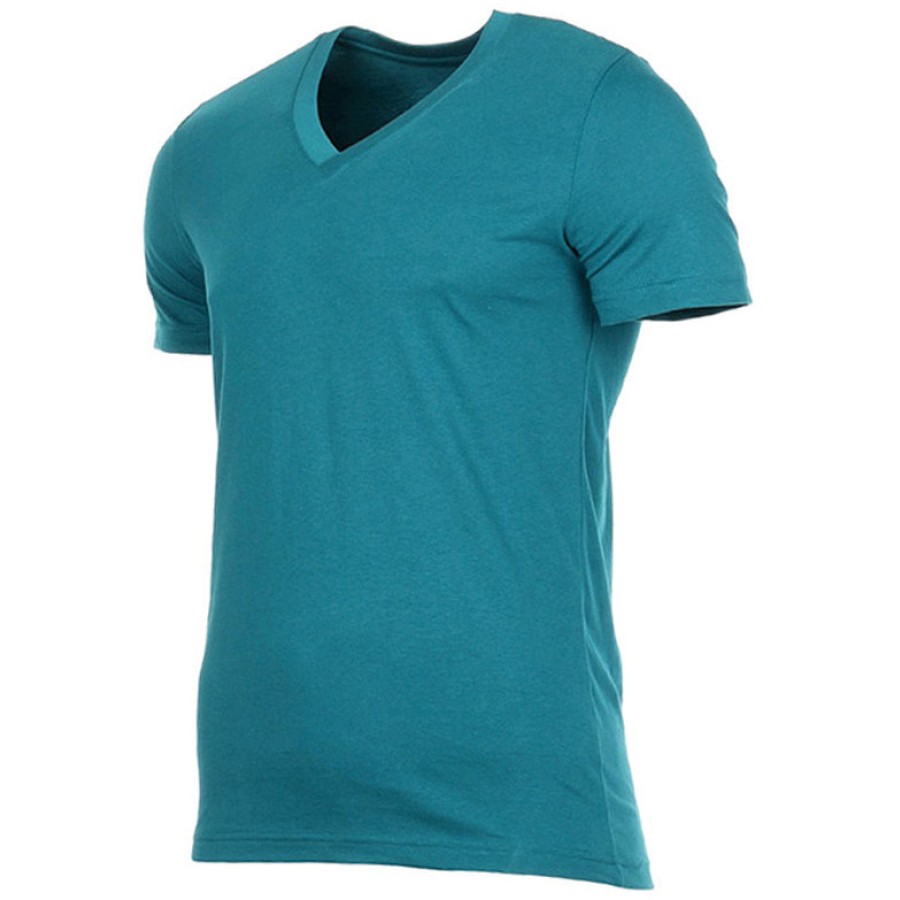 Herren Bio V-Ausschnitt T-Shirt James – Bild 3