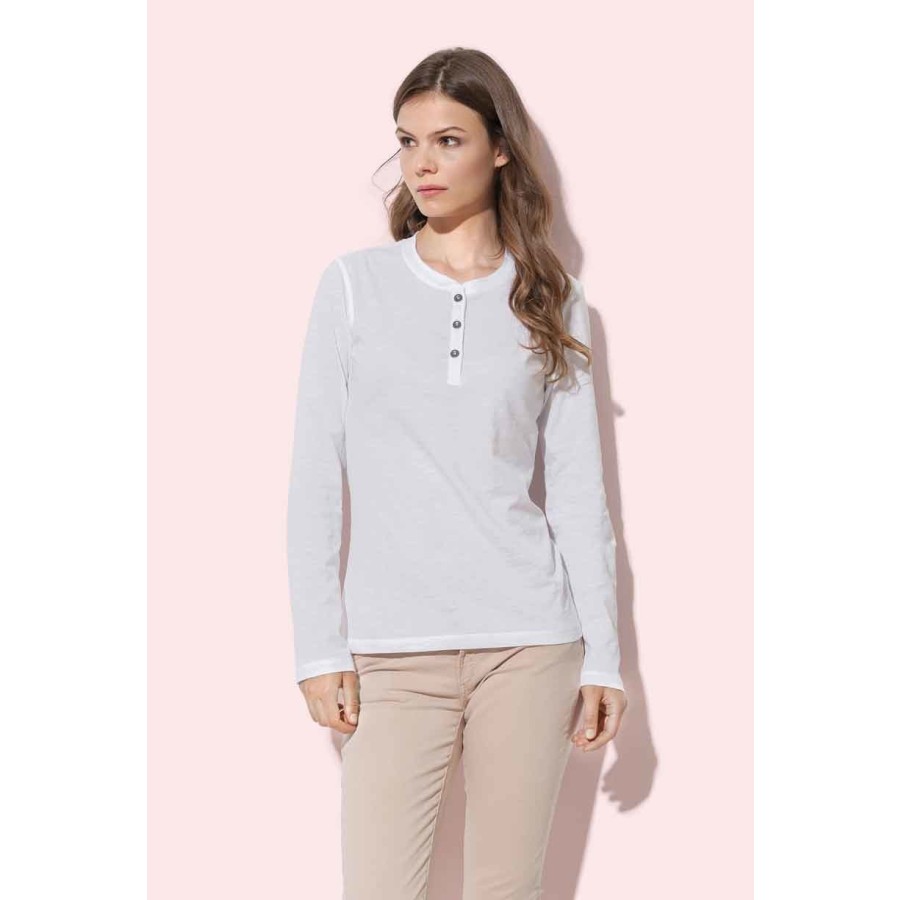 Damen Sharon Henley Long Sleeve – Bild 2