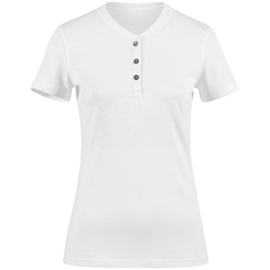 Damen Henley Slub T-Shirt