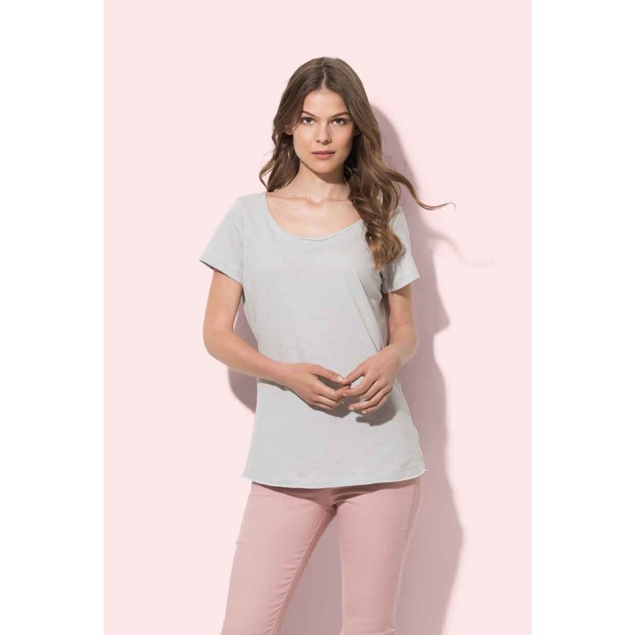 Damen Sharon Oversized Slub Crew Neck – Bild 2
