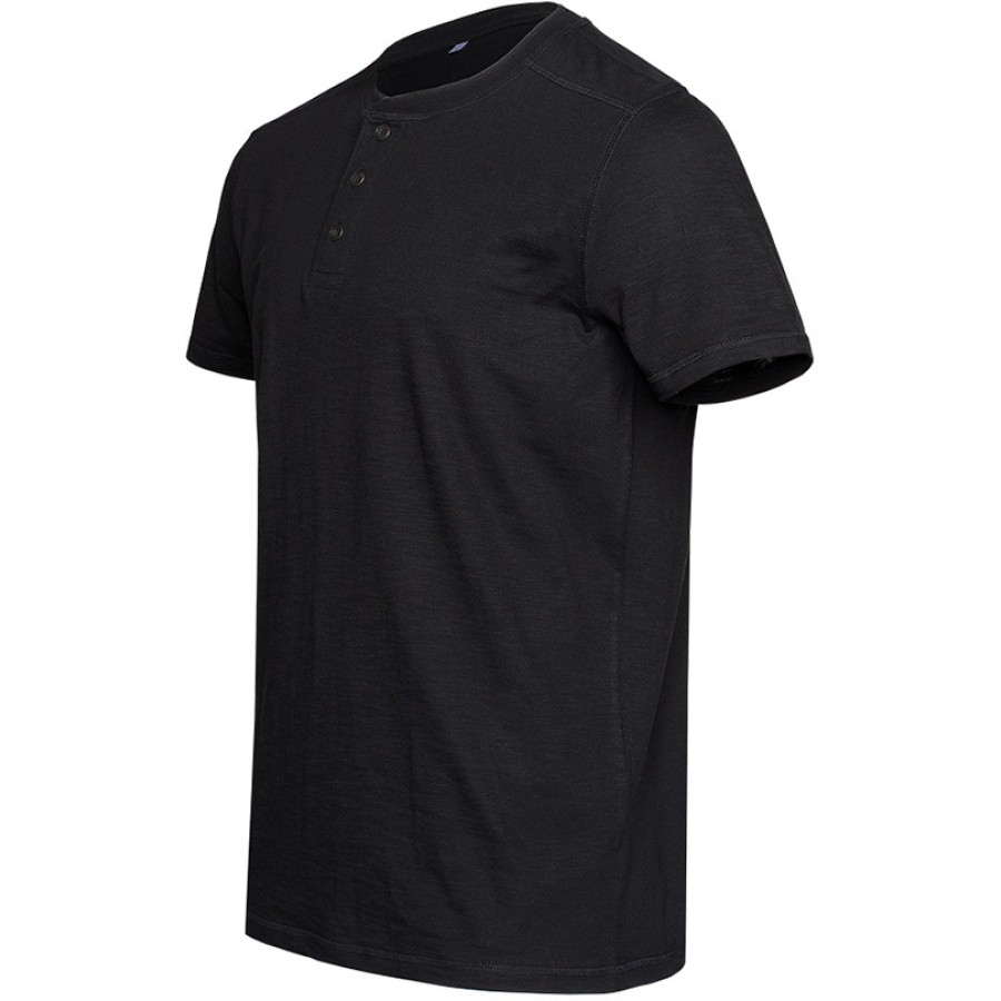 Herren Henley Slub T-Shirt – Bild 3