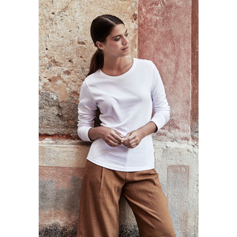 Damen Interlock T-Shirt langarm – Bild 2