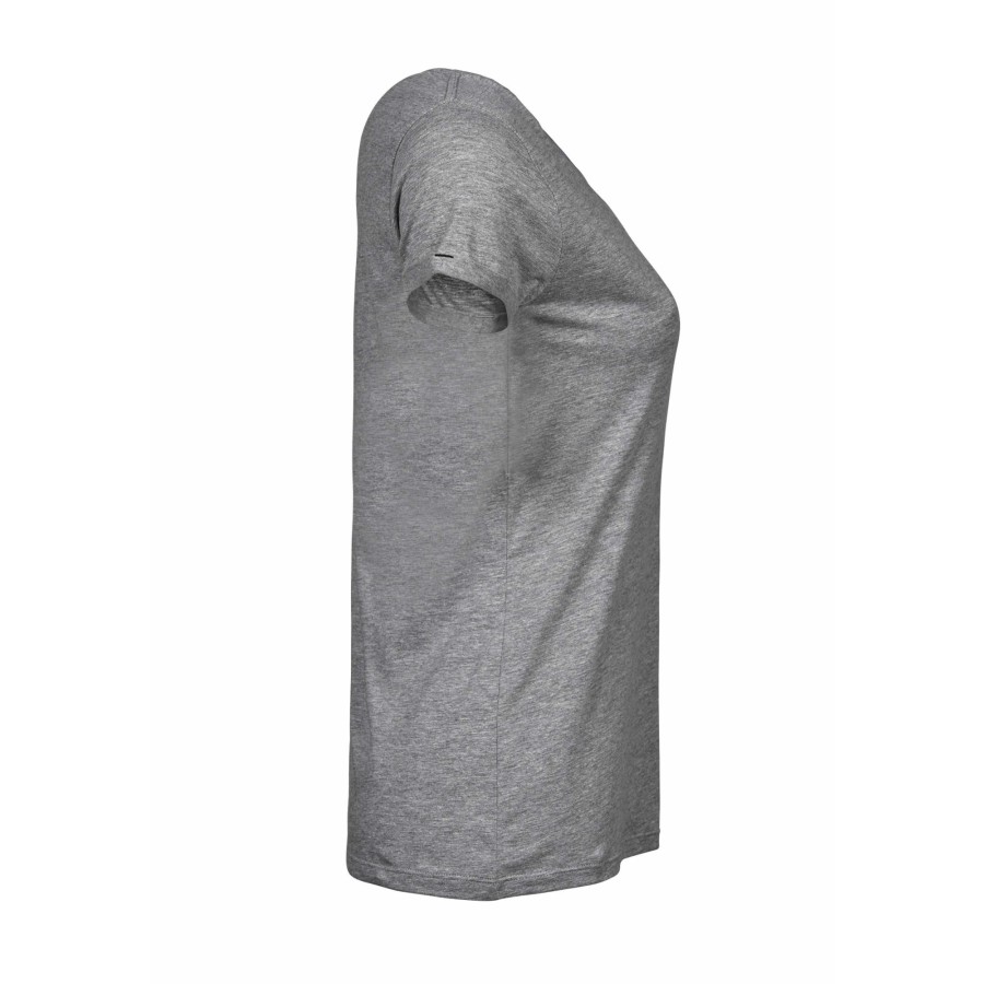 Damen T-Shirt mit Umschlag am Arm – Bild 3