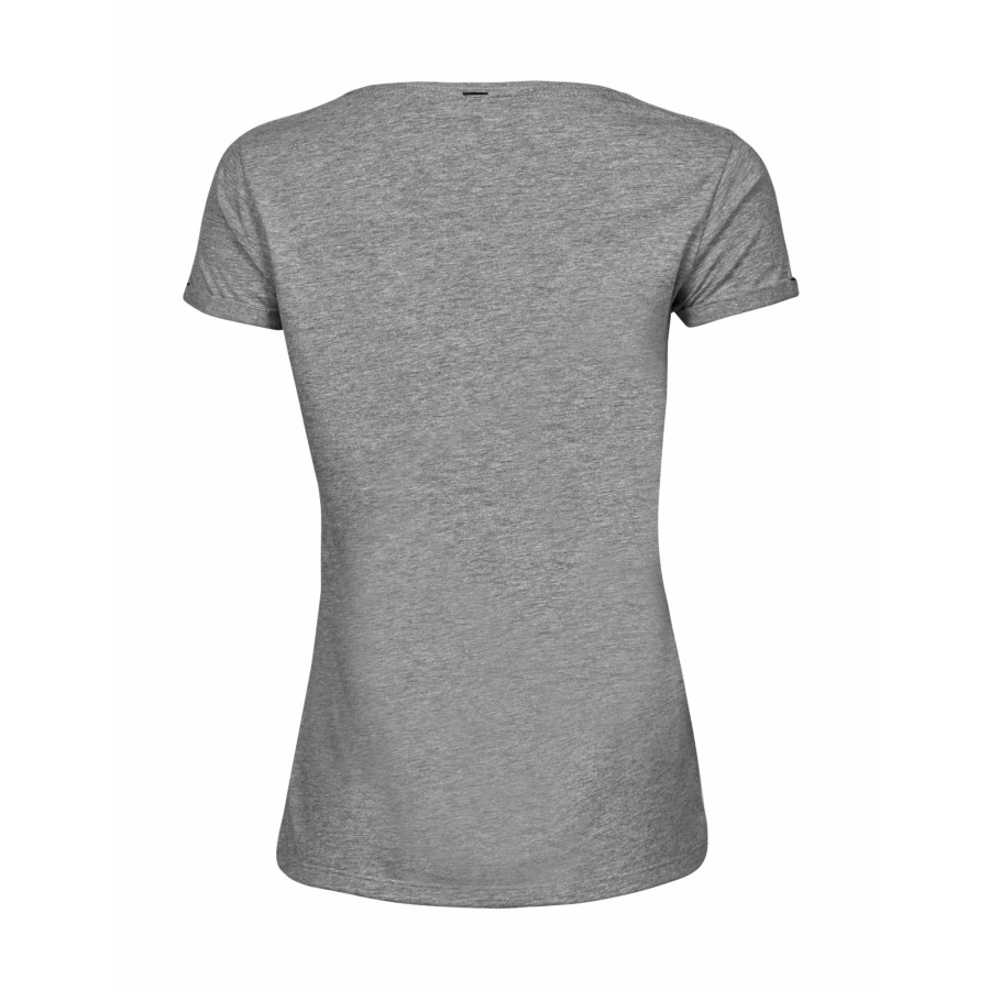 Damen T-Shirt mit Umschlag am Arm – Bild 4