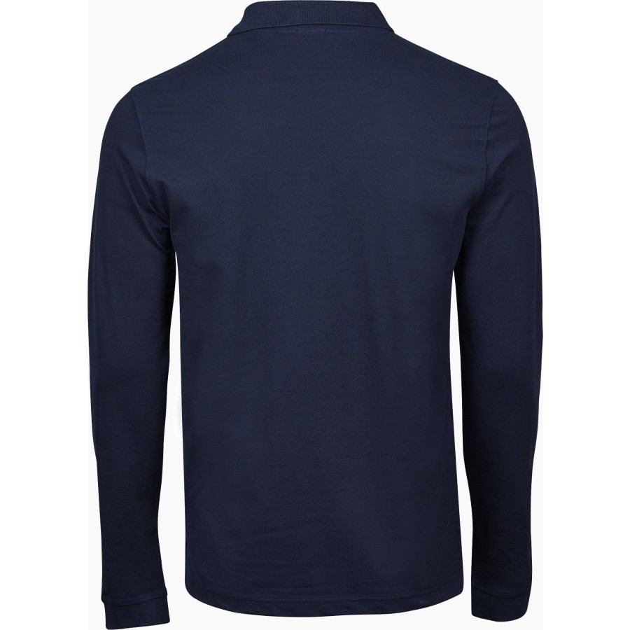 Herren Luxus Stretch Piqué Polo langarm – Bild 3