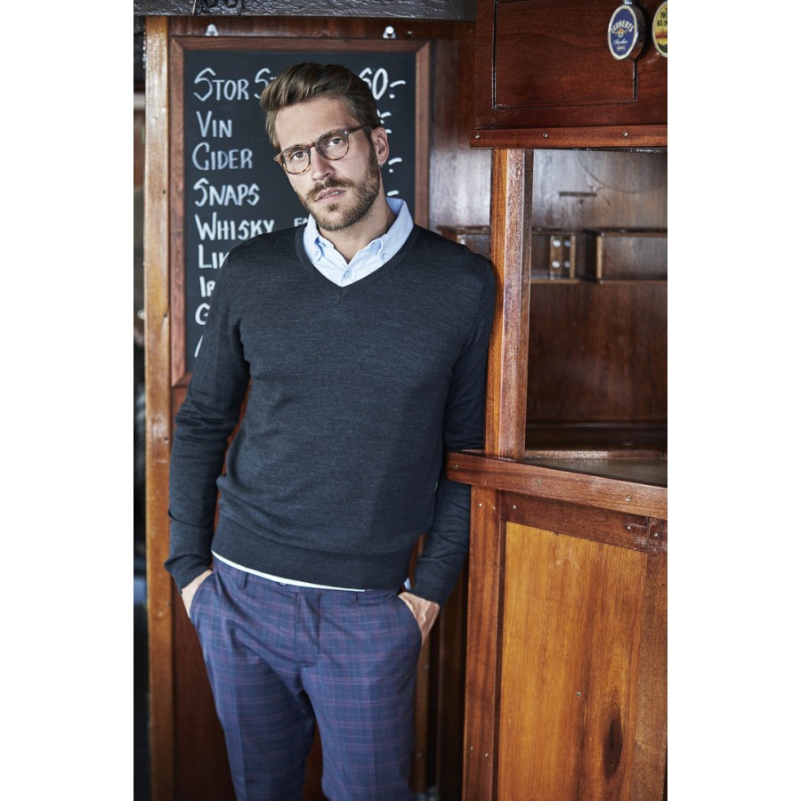 Herren V-Ausschnitt Pullover – Bild 2