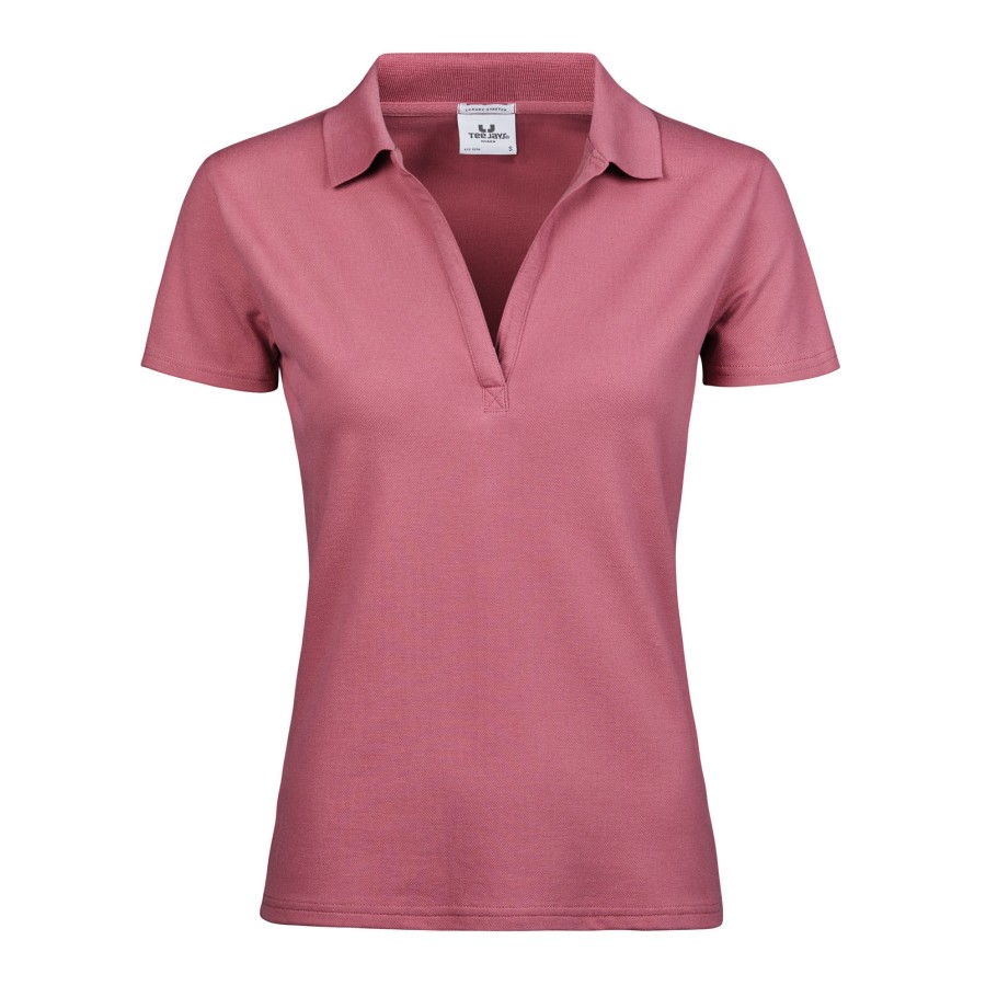 Damen V-Ausschnitt Luxury Stretch Polo