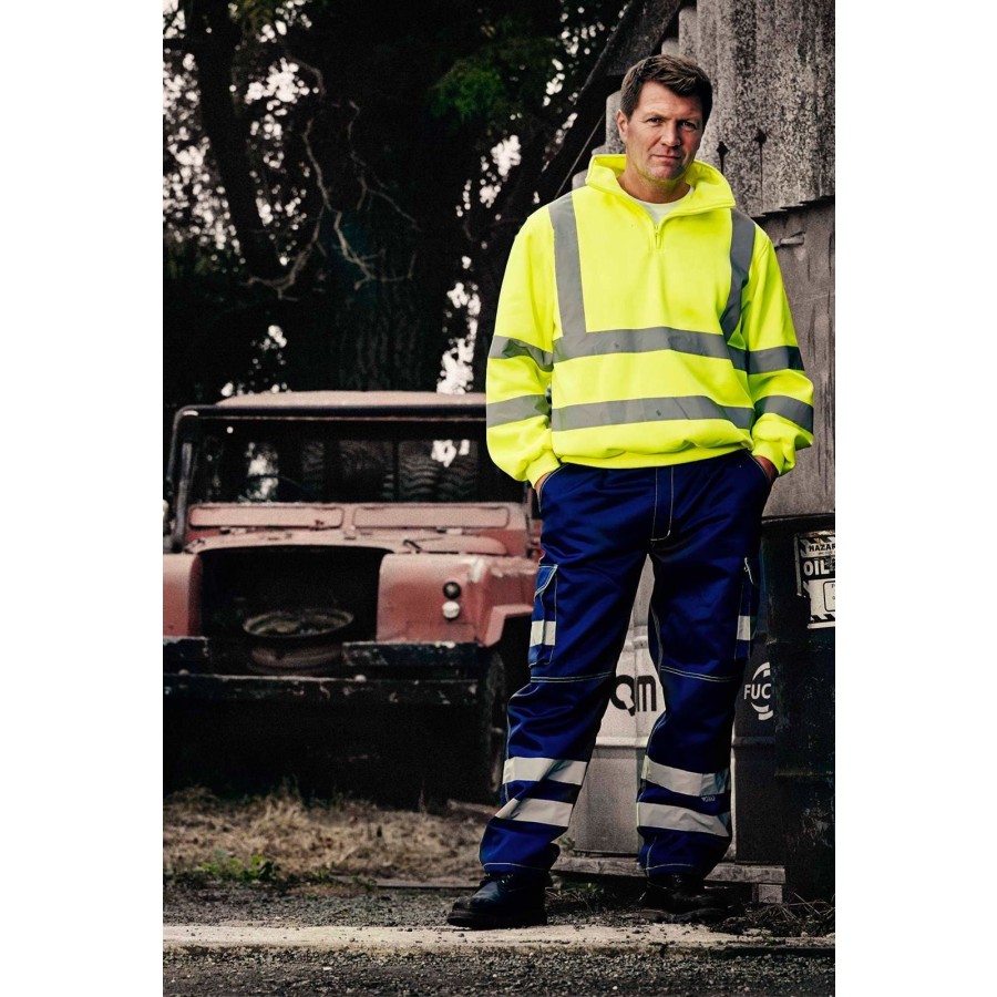 Hi Vis 1/4 Zip Sweatshirt – Bild 2