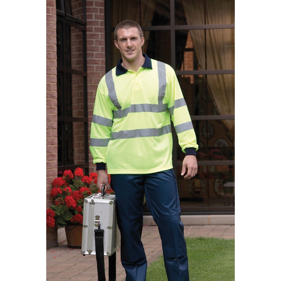 Hi-Vis Long Sleeve Polo
