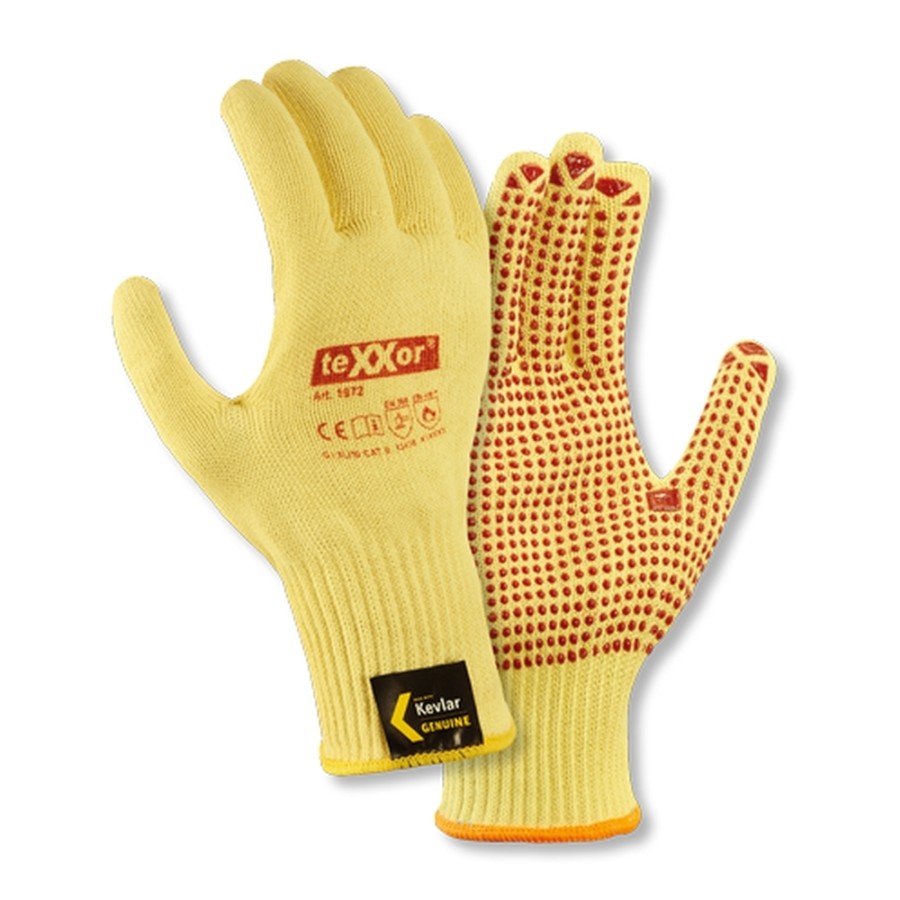 Mittelstrickhandschuhe ARAMID-Faser mit Noppen
