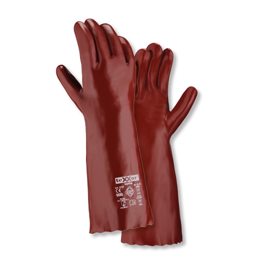 Chemikalienschutzhandschuhe PVC ROTBRAUN