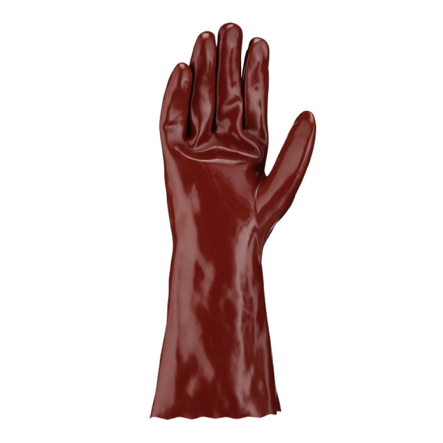 Chemikalienschutzhandschuhe PVC ROTBRAUN – Bild 2