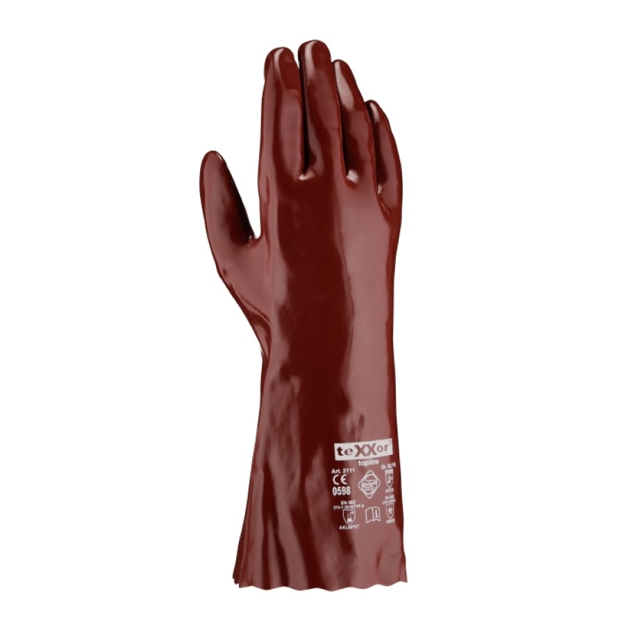 Chemikalienschutzhandschuhe PVC ROTBRAUN