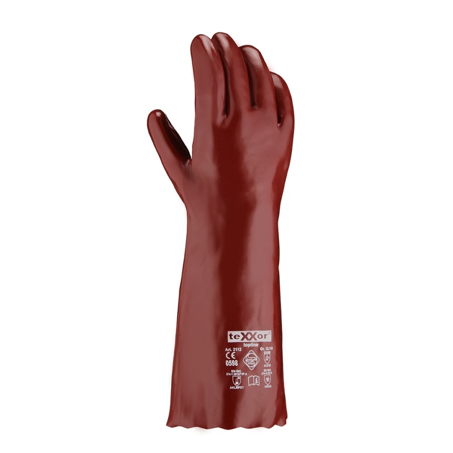 Chemikalienschutzhandschuhe PVC ROTBRAUN