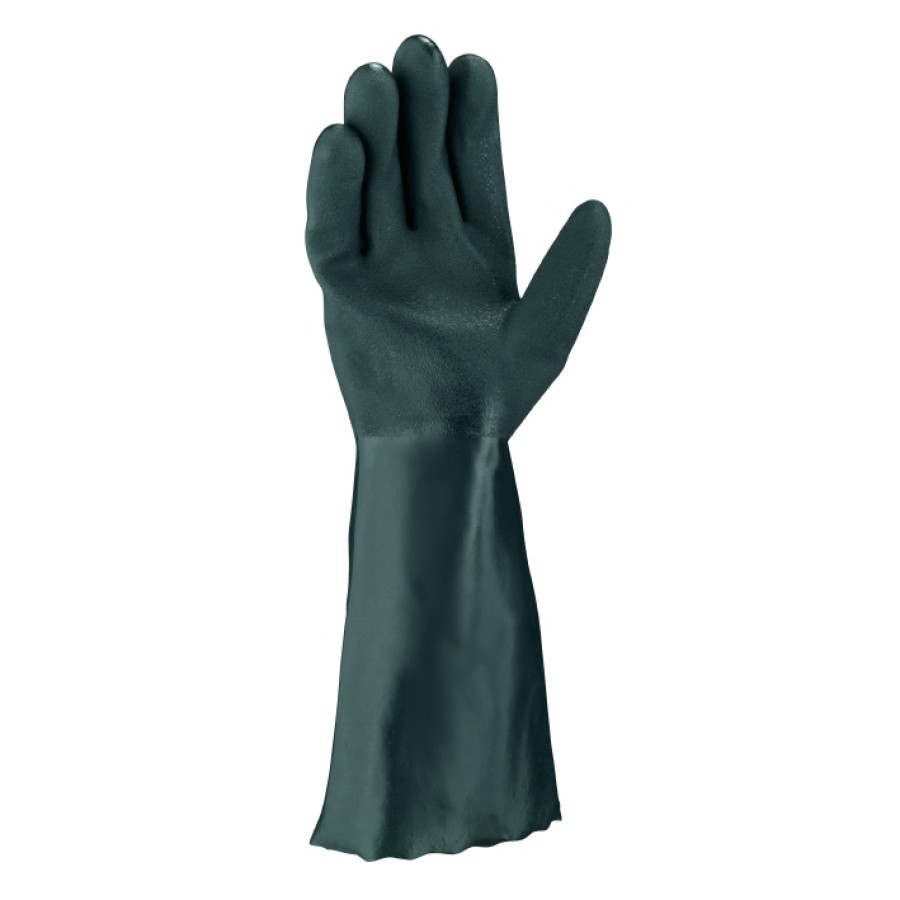 Chemikalienschutzhandschuhe PVC GRÜN – Bild 2