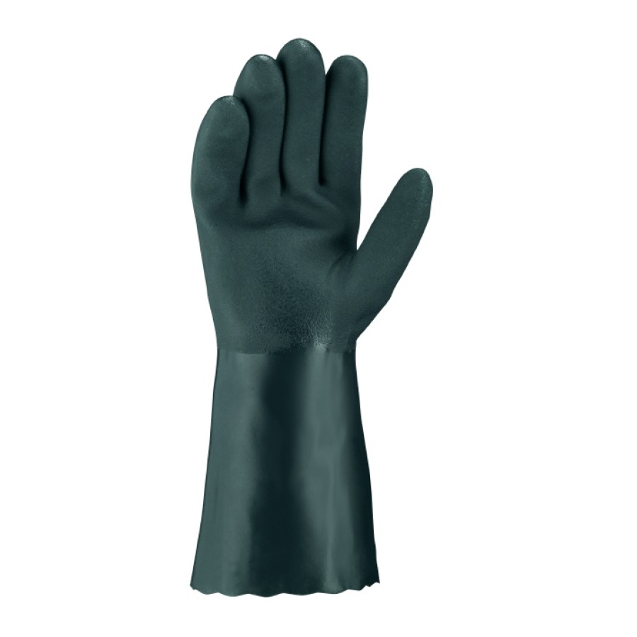 Chemikalienschutzhandschuhe PVC GRÜN – Bild 2